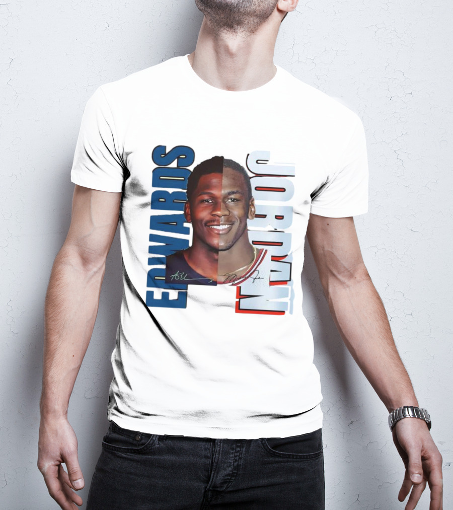 Edwards Jordan Basketball Signatures Split Face T-Shirt
