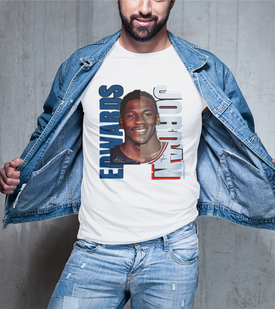 Edwards Jordan Basketball Signatures Split Face T-Shirt