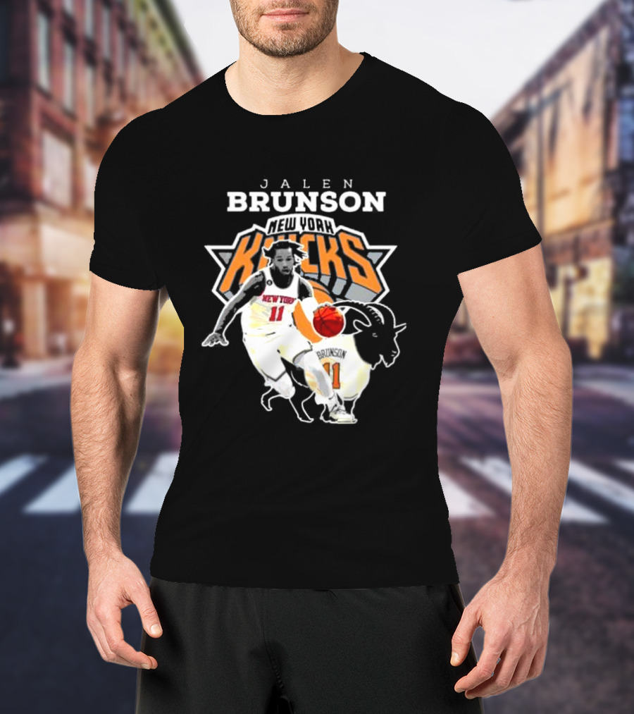 Jalen Brunson New York Knicks Goat Player T-Shirt