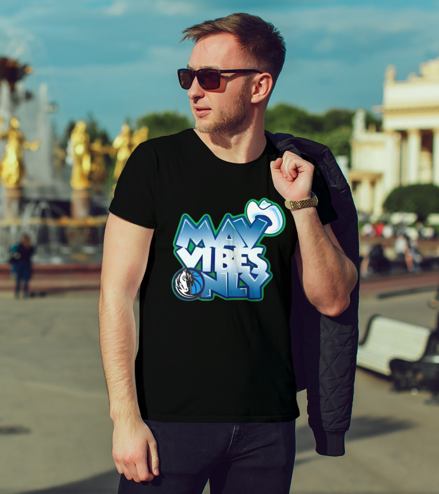 Mav Vibes Only Dallas Mavericks Basketball Logo Cowboy Hat T-Shirt