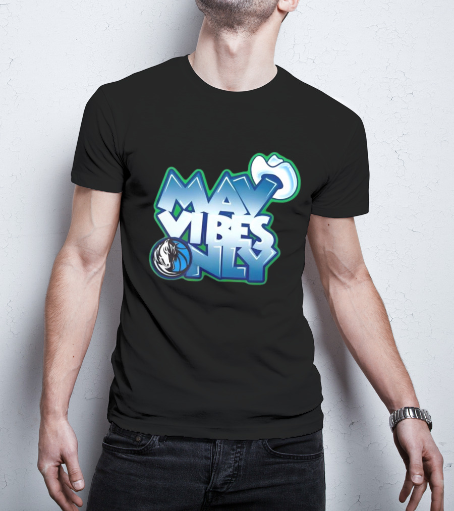Mav Vibes Only Dallas Mavericks Basketball Logo Cowboy Hat T-Shirt