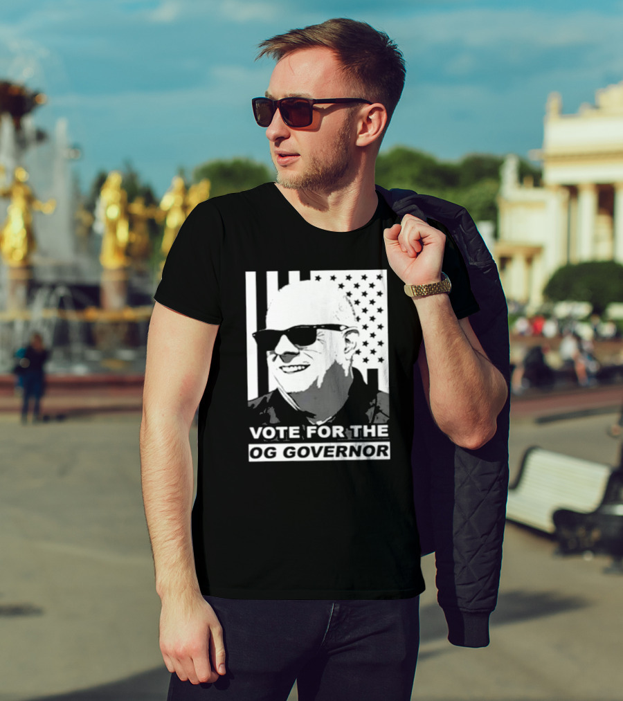 Vote For The OG Governor Larry Hogan With American Flag Background T-Shirt