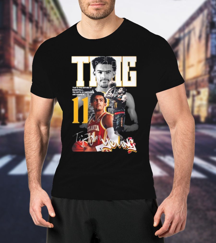 Trae Young Atlanta Hawks Basketball Star True Signature T-Shirt