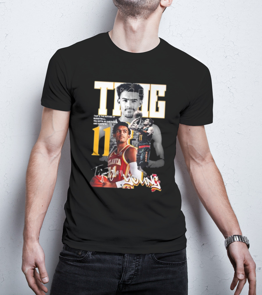 Trae Young Atlanta Hawks Basketball Star True Signature T-Shirt