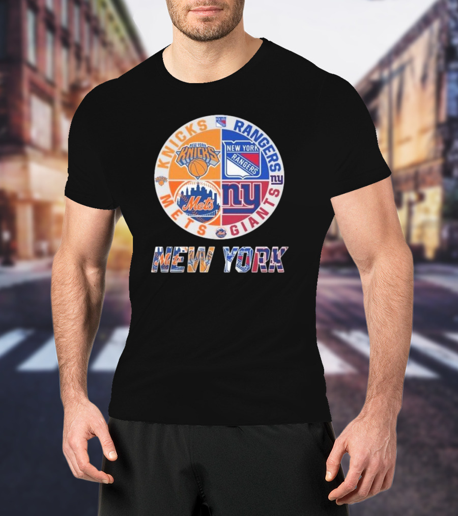 Knicks Rangers Mets Giants New York Proud Fan T-Shirt