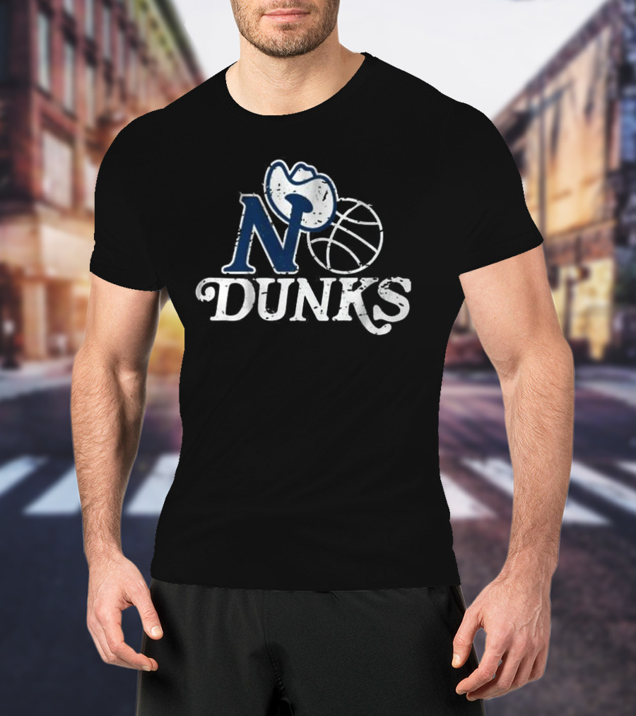 No Dunks Dallas Stars Basketball Cowboy Hat T-Shirt