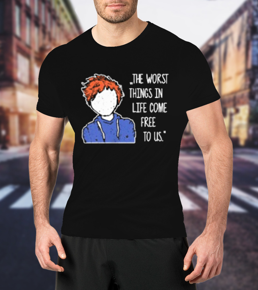 Ed Sheeran The Worst Things In Life Come Free To Us Sketch T-Shirt