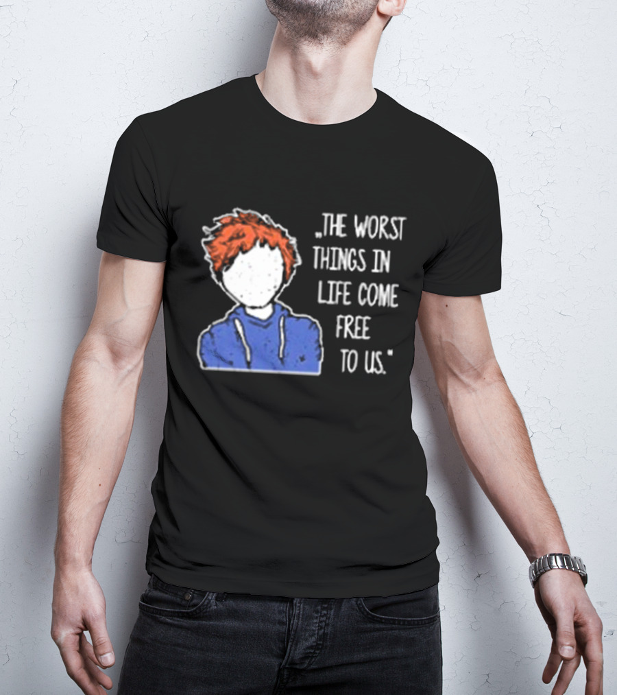 Ed Sheeran The Worst Things In Life Come Free To Us Sketch T-Shirt