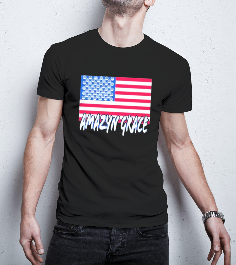 America Flag Amazyn Grace Pepsi Cap Stars T-Shirt