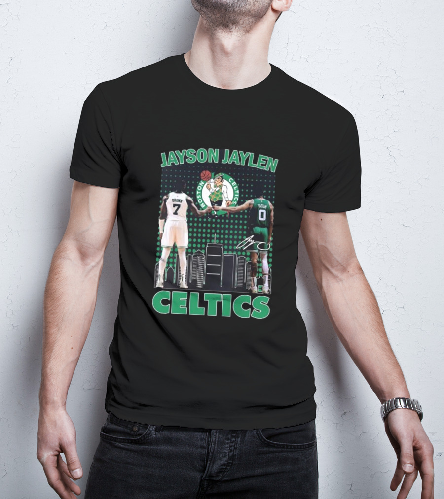 Jayson Jaylen Boston Celtics Jaylen Brown Jayson Tatum Signatures T-Shirt