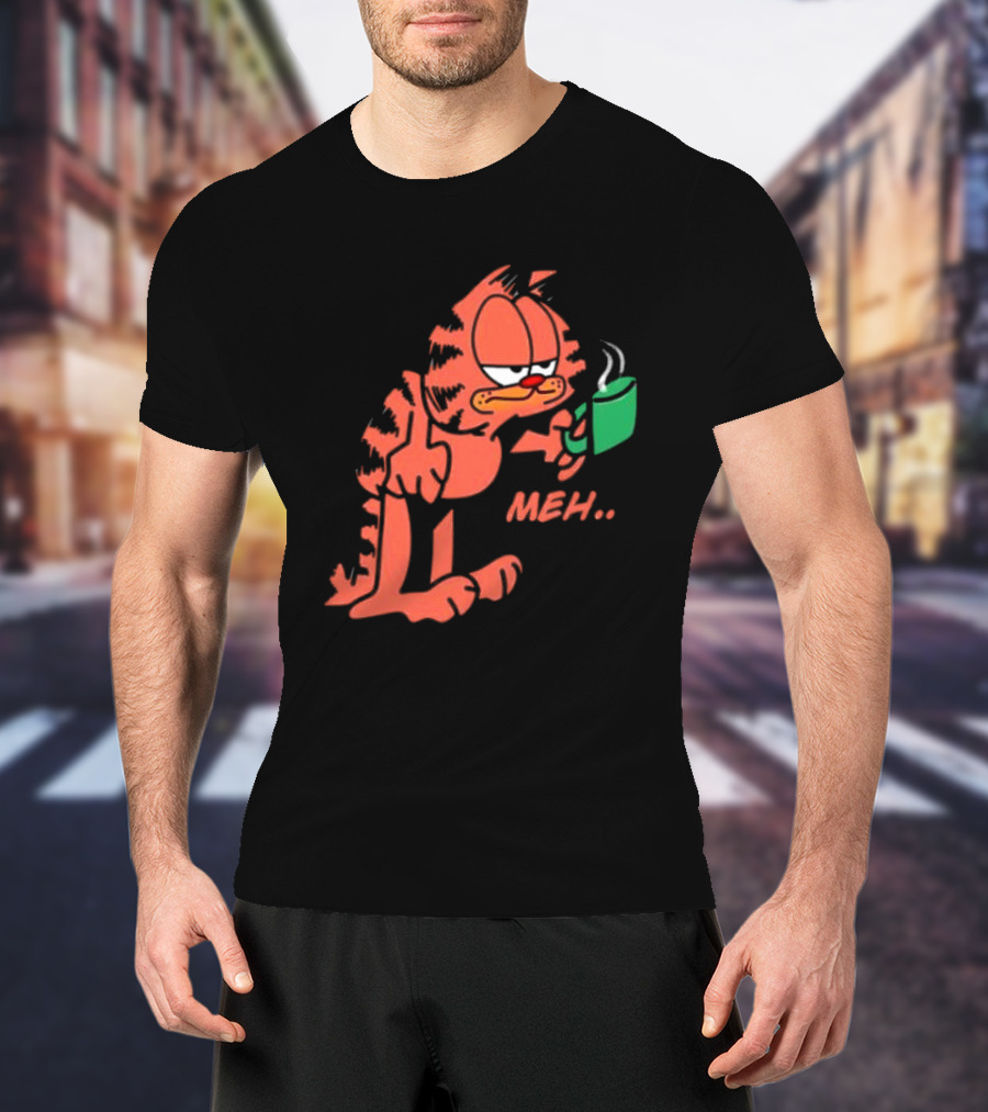 Garfield Meh Coffee Mug Mondays T-Shirt