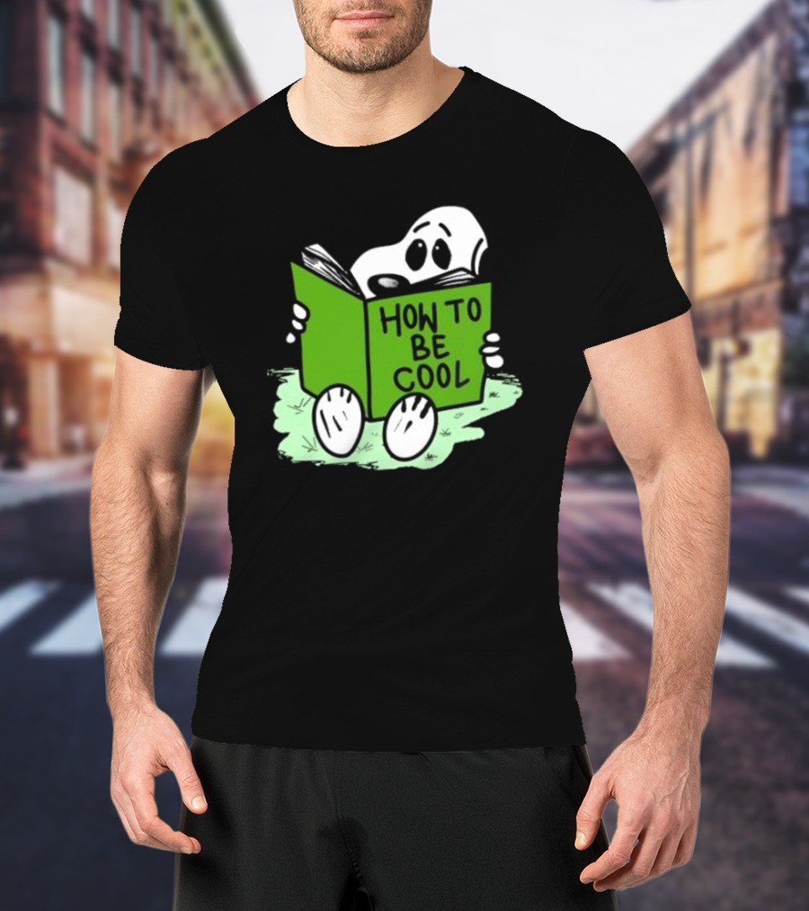 Snoopy Reading How To Be Cool Book Peanuts Comic Strip T-Shirt