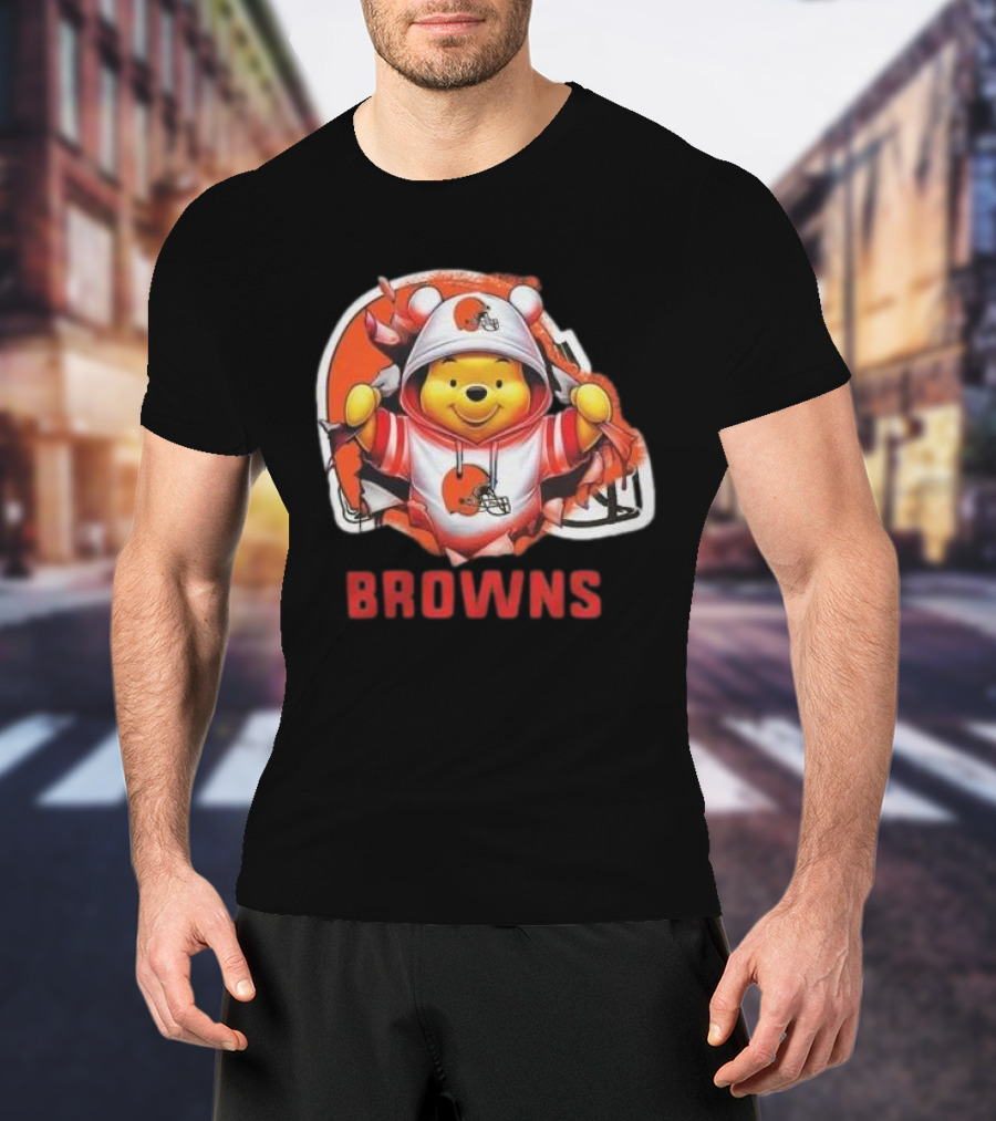 Pooh Cleveland Browns Football Team T-Shirt