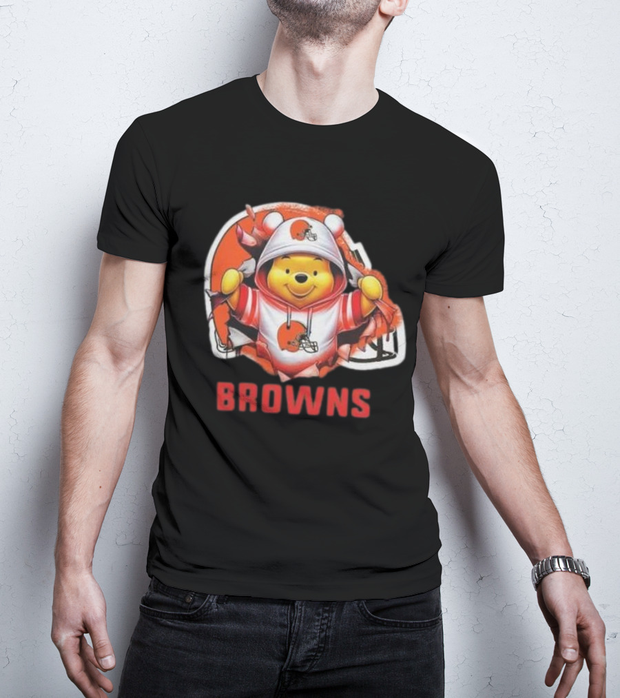 Pooh Cleveland Browns Football Team T-Shirt