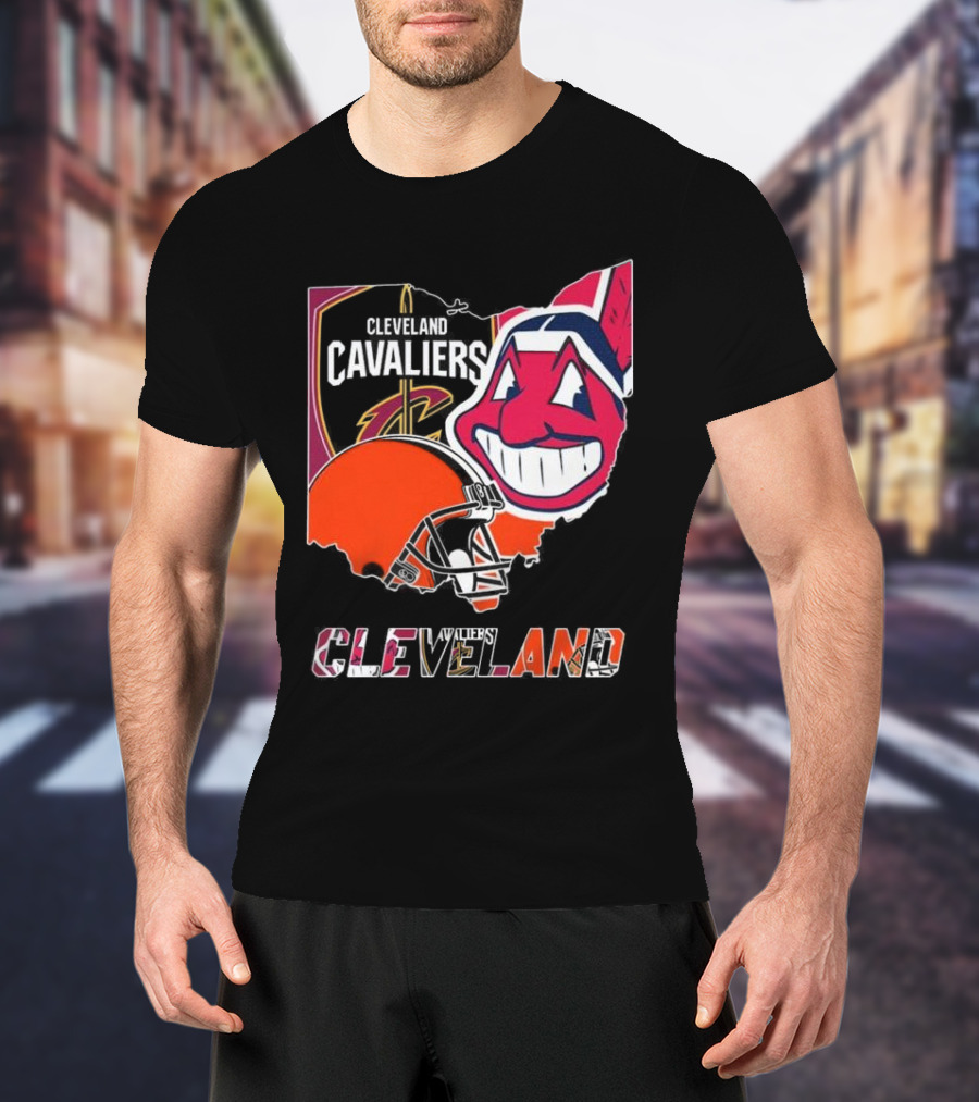 Cleveland Cavaliers Indians Browns Sports Team Fan Gear T-Shirt