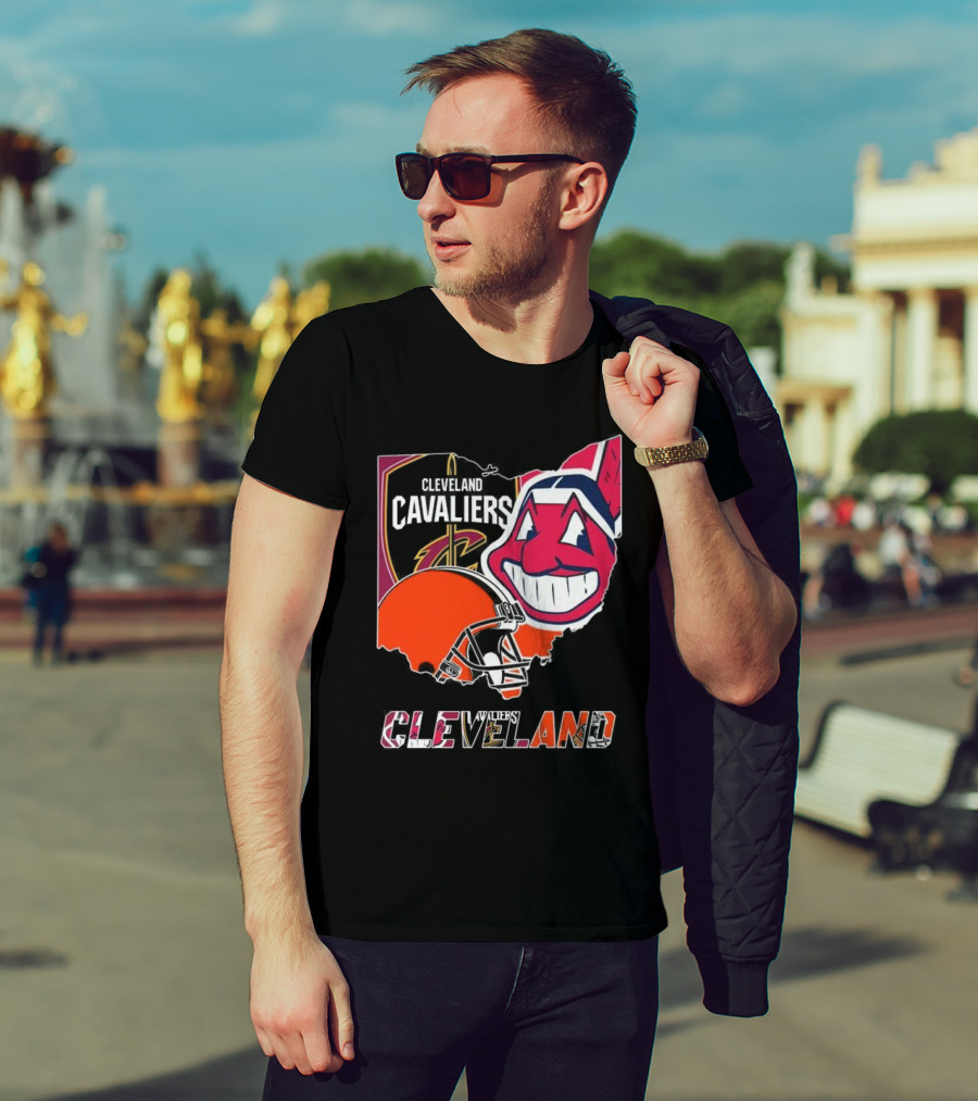 Cleveland Cavaliers Indians Browns Sports Team Fan Gear T-Shirt