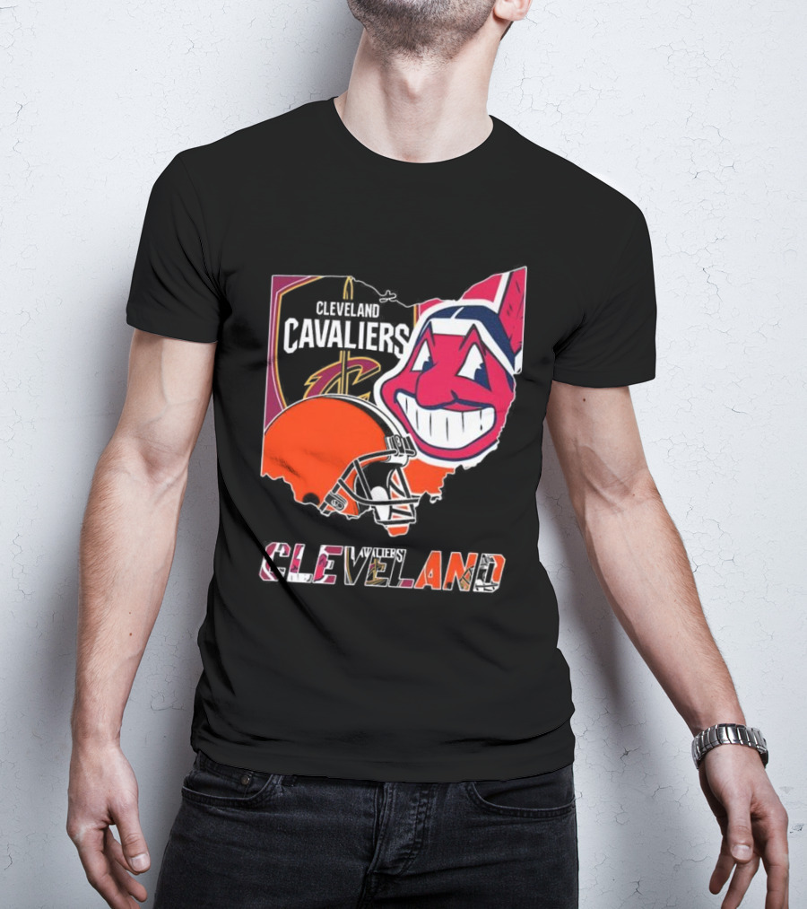 Cleveland Cavaliers Indians Browns Sports Team Fan Gear T-Shirt