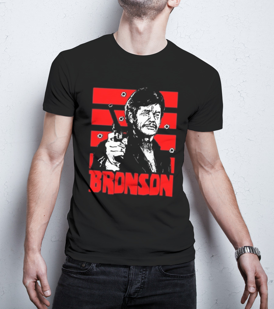 Chat Rat 99 Mag Charles Bronson 70s Movie Death Wish 1974 Gun Iconic Bronson Image T-Shirt