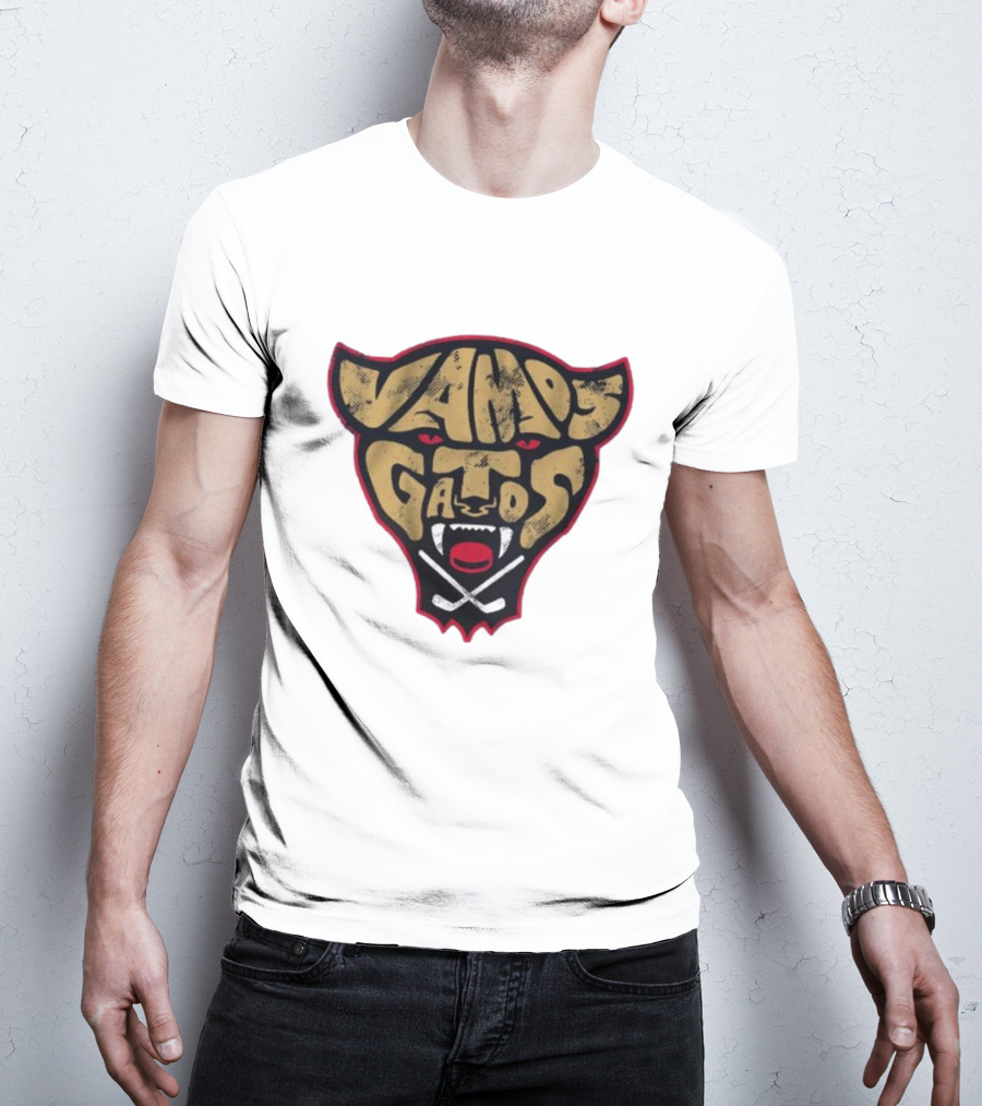 Florida Panthers Vamos Gatos Logo Cat Hockey T-Shirt