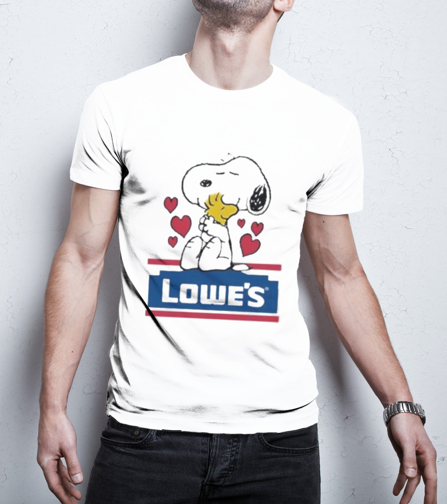 Snoopy Woodstock Hearts Lowe's Embrace T-Shirt