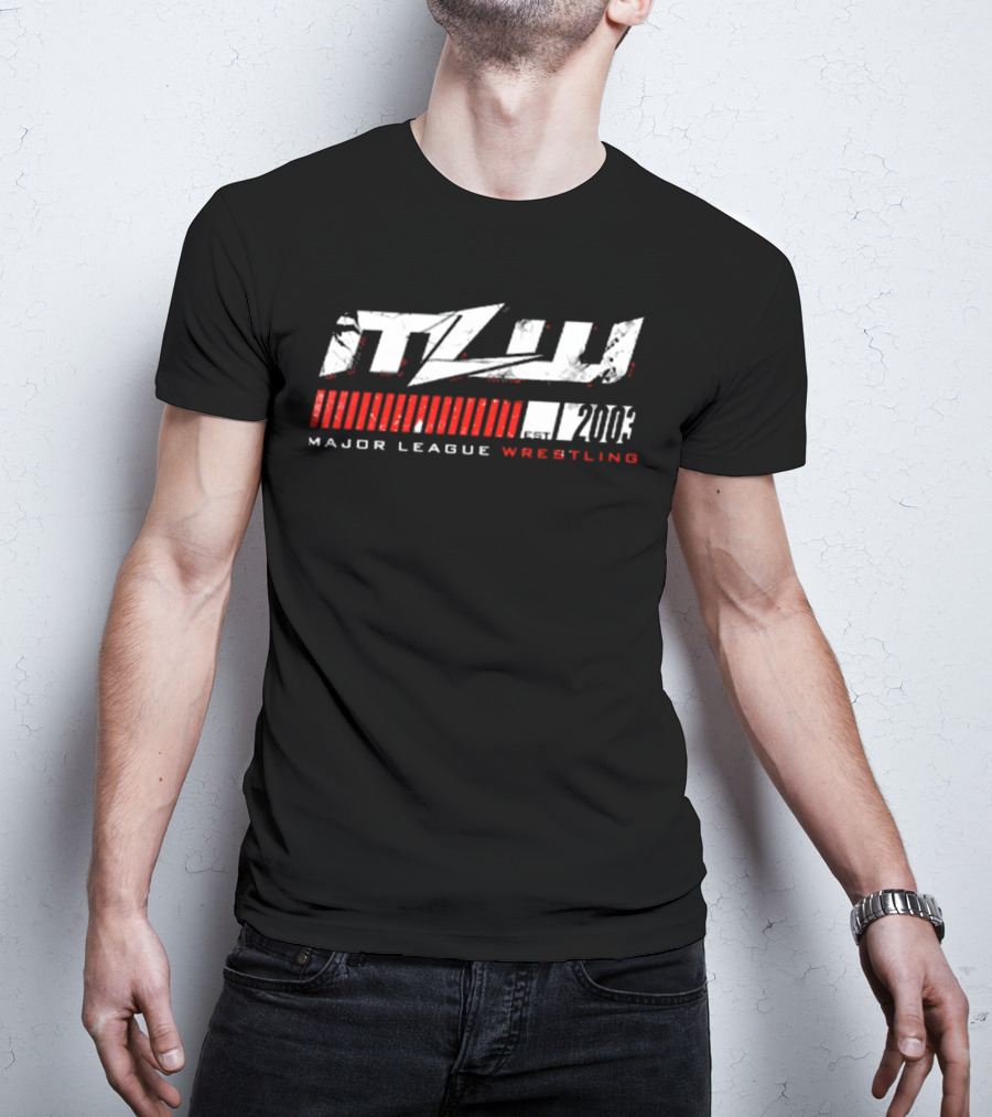 Major League Wrestling MLW Est 2003 Logo White Red T-Shirt
