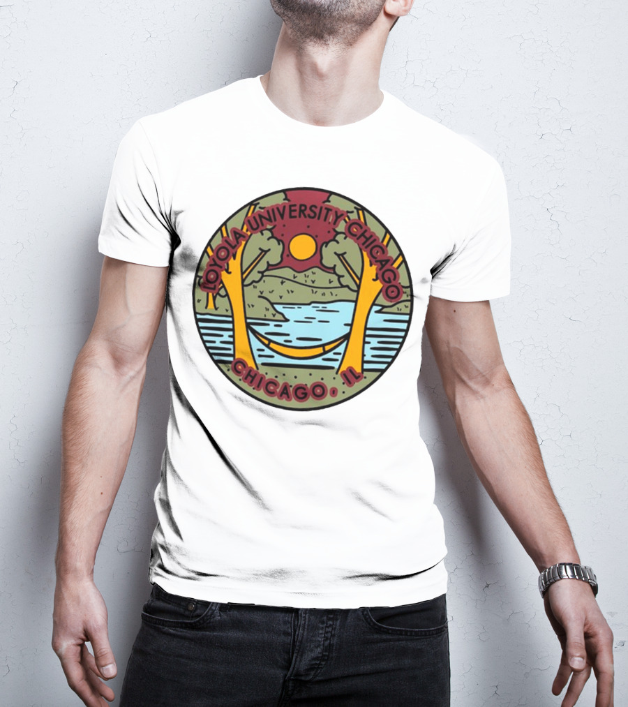 Loyola University Chicago IL Scenic Landscape Ramblers Comfort Colors T-Shirt