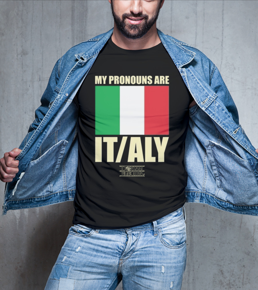 Dorian Electra My Pronouns Are Italy IT/ALY Italian Flag T-Shirt