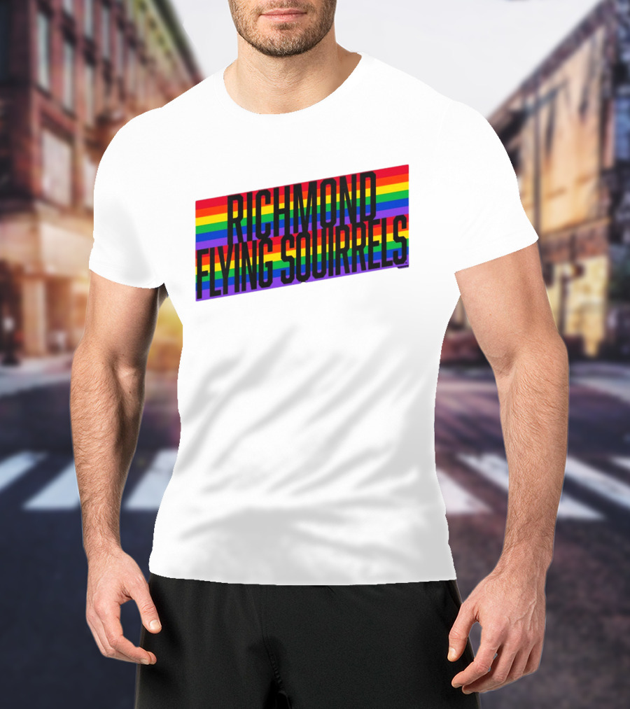 Richmond Flying Squirrels Pride Rainbow Stow T-Shirt