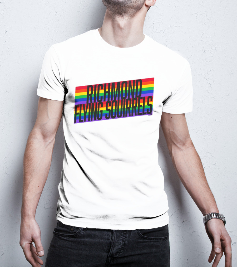Richmond Flying Squirrels Pride Rainbow Stow T-Shirt