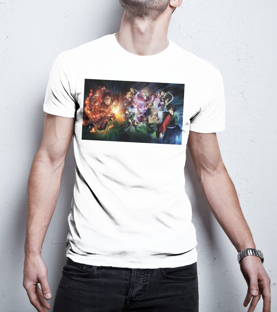 Demon Slayer Kimetsu No Yaiba Epic Hashira Training Battle Scene T-Shirt