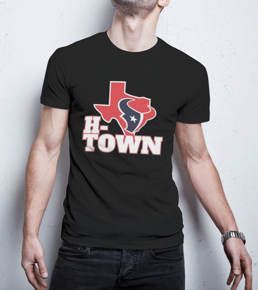 Houston Texans H-Town Texas Outline T-Shirt