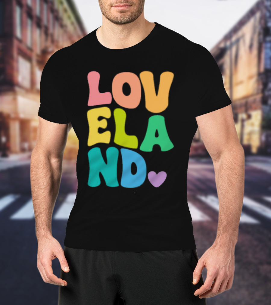Loveland Rainbow Letters With Heart T-Shirt