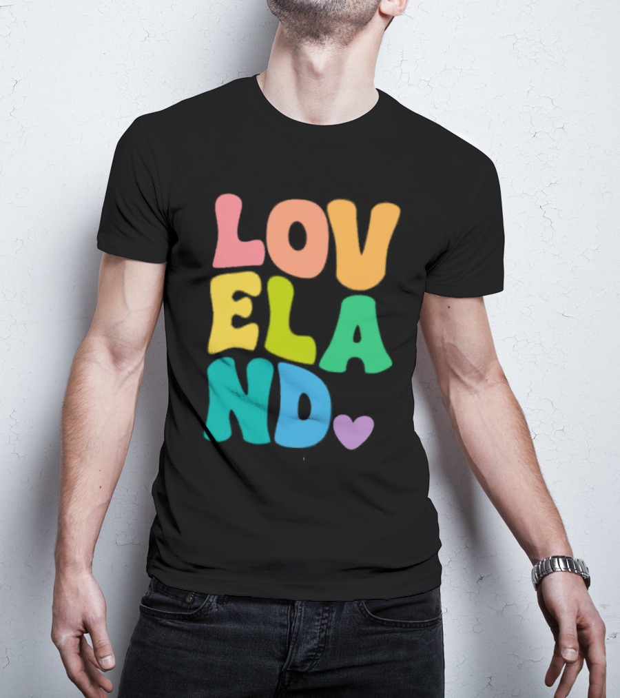 Loveland Rainbow Letters With Heart T-Shirt