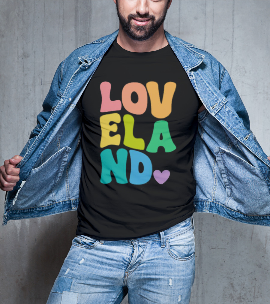 Loveland Rainbow Letters With Heart T-Shirt
