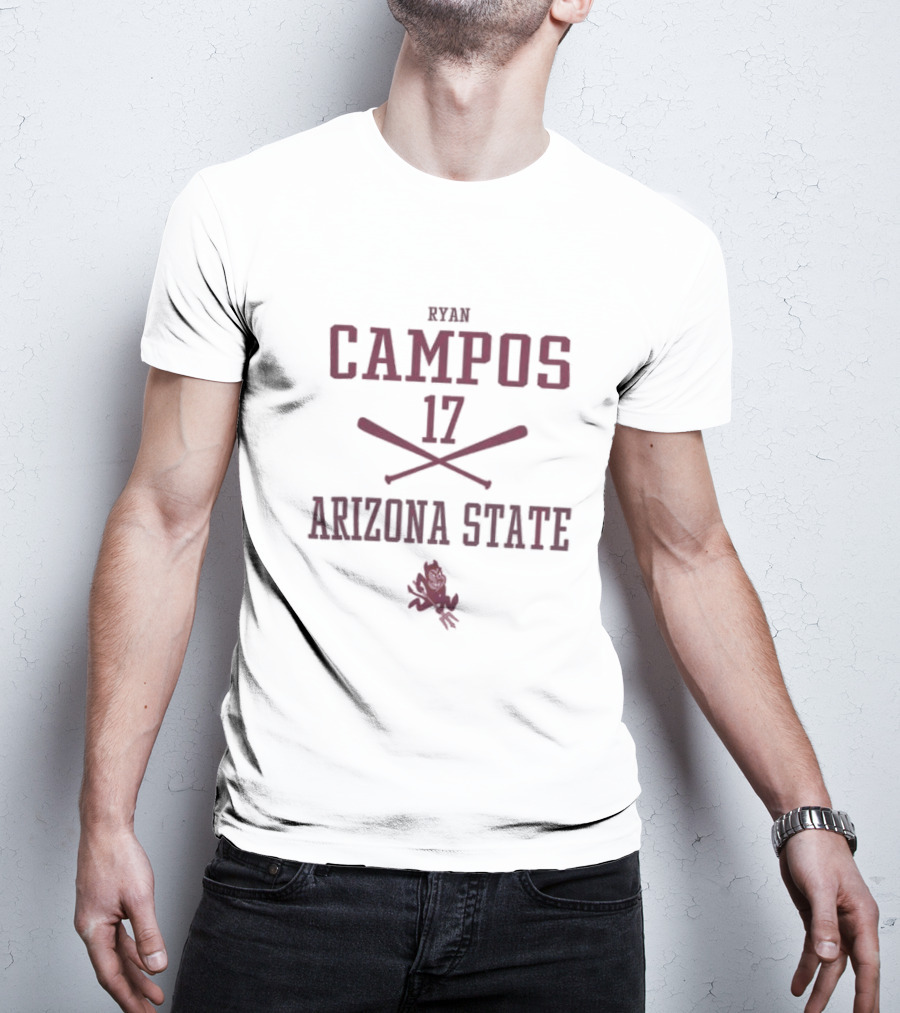 Ryan Campos Arizona State 17 Sun Devils Sport Icon T-Shirt