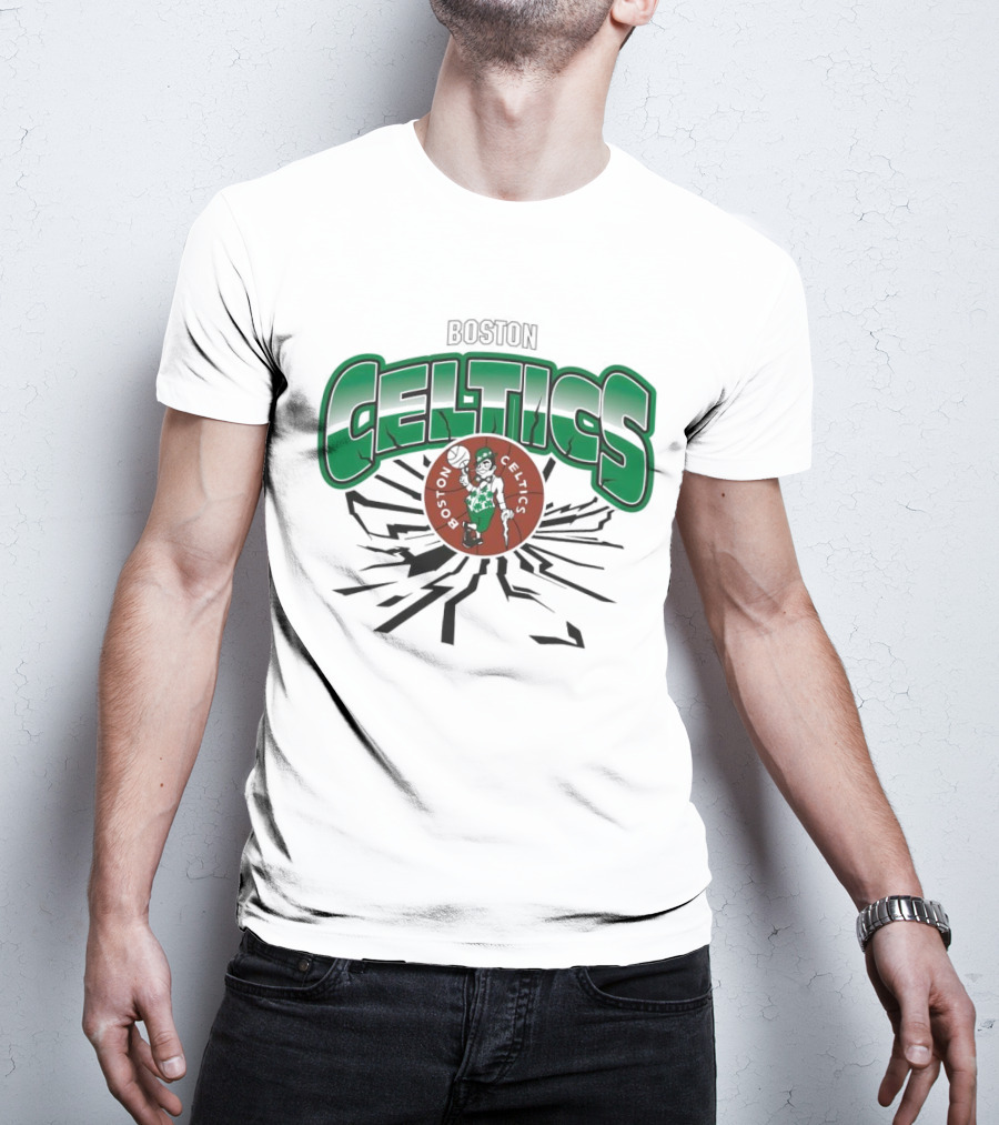 Boston Celtics Basketball NBA Power Earthquake T-Shirt
