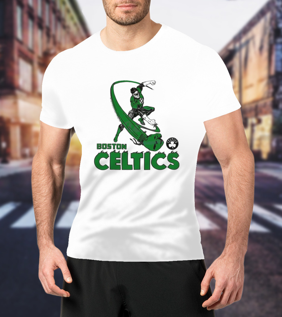 Boston Celtics Green Lantern Comics T-Shirt