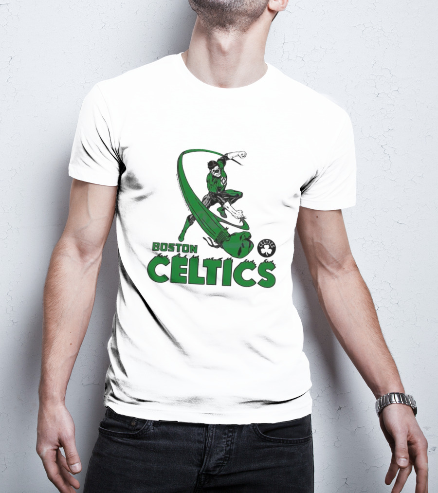 Boston Celtics Green Lantern Comics T-Shirt