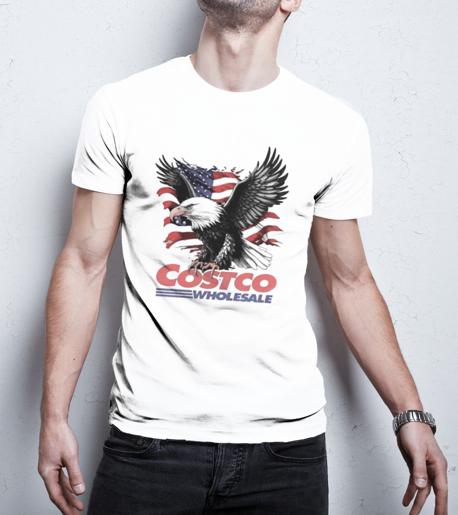 Costco Wholesale American Flag Eagle T-Shirt