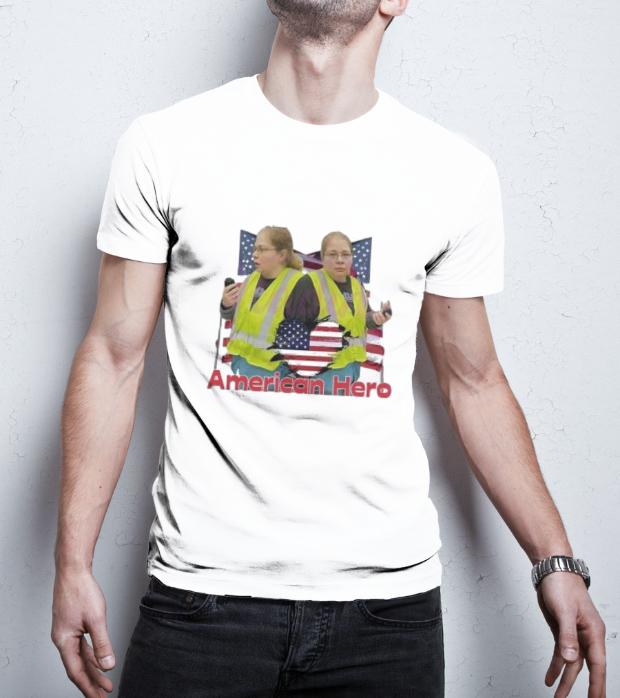 Gail Lewis American Hero Stars And Stripes Reflection T-Shirt
