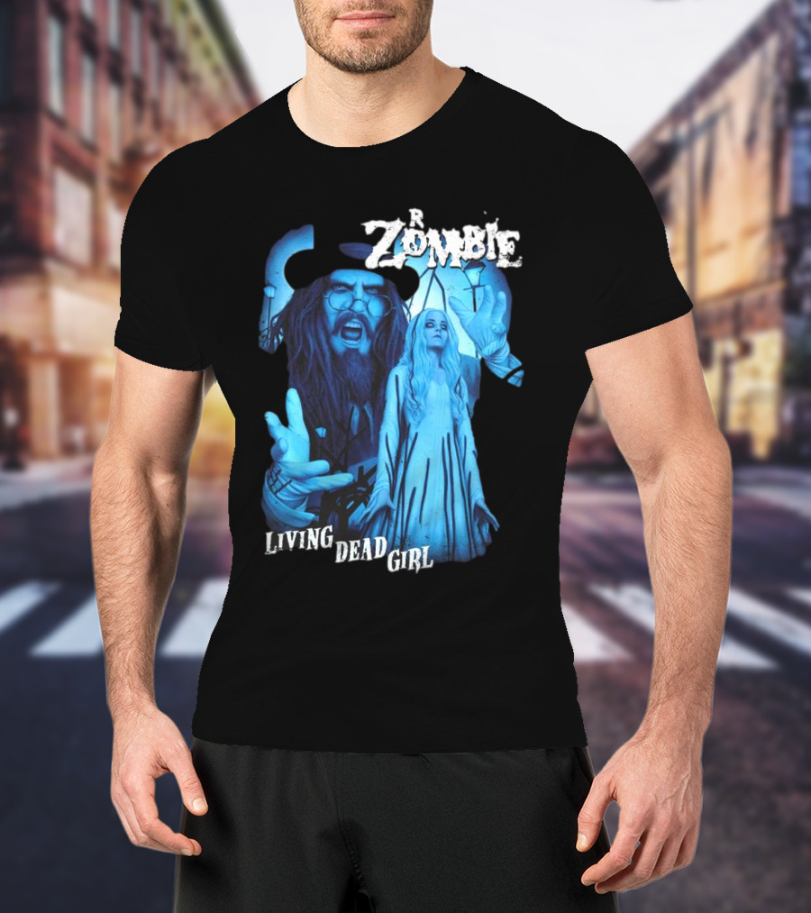 Rob Zombie Living Dead Girl Blue Gothic Horror T-Shirt