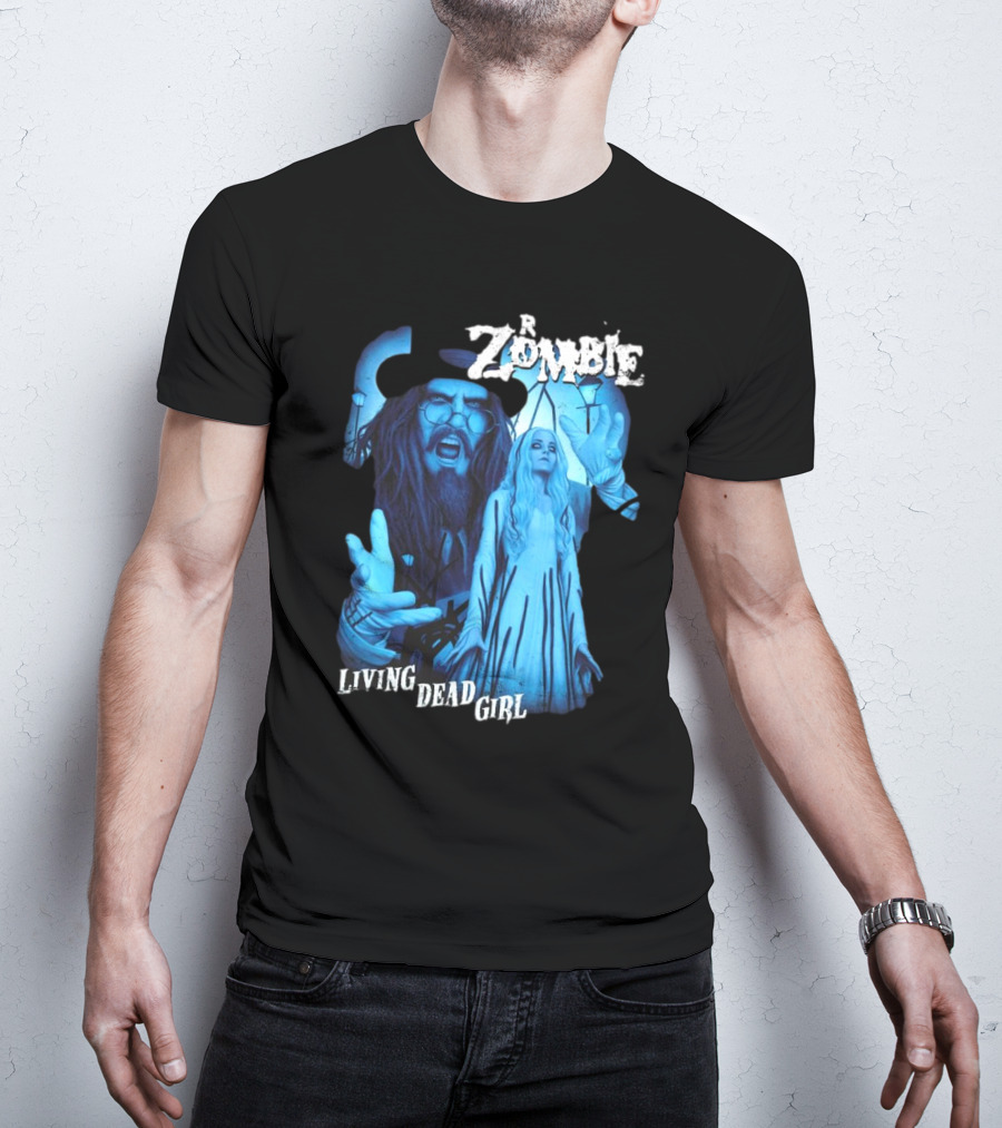 Rob Zombie Living Dead Girl Blue Gothic Horror T-Shirt