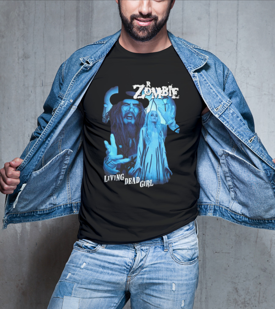 Rob Zombie Living Dead Girl Blue Gothic Horror T-Shirt
