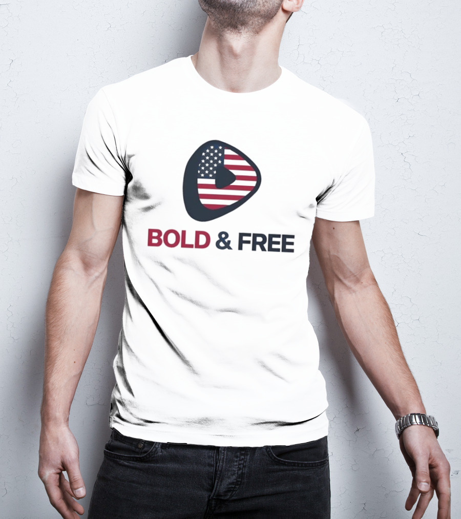 Bold And Free USA Rick Racela Flag T-Shirt