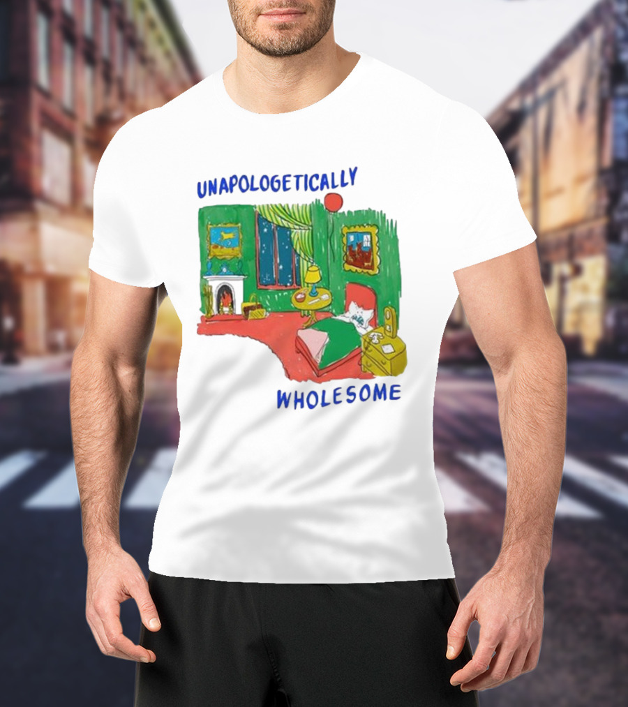 Unapologetically Wholesome Cozy Bedroom Scene T-Shirt