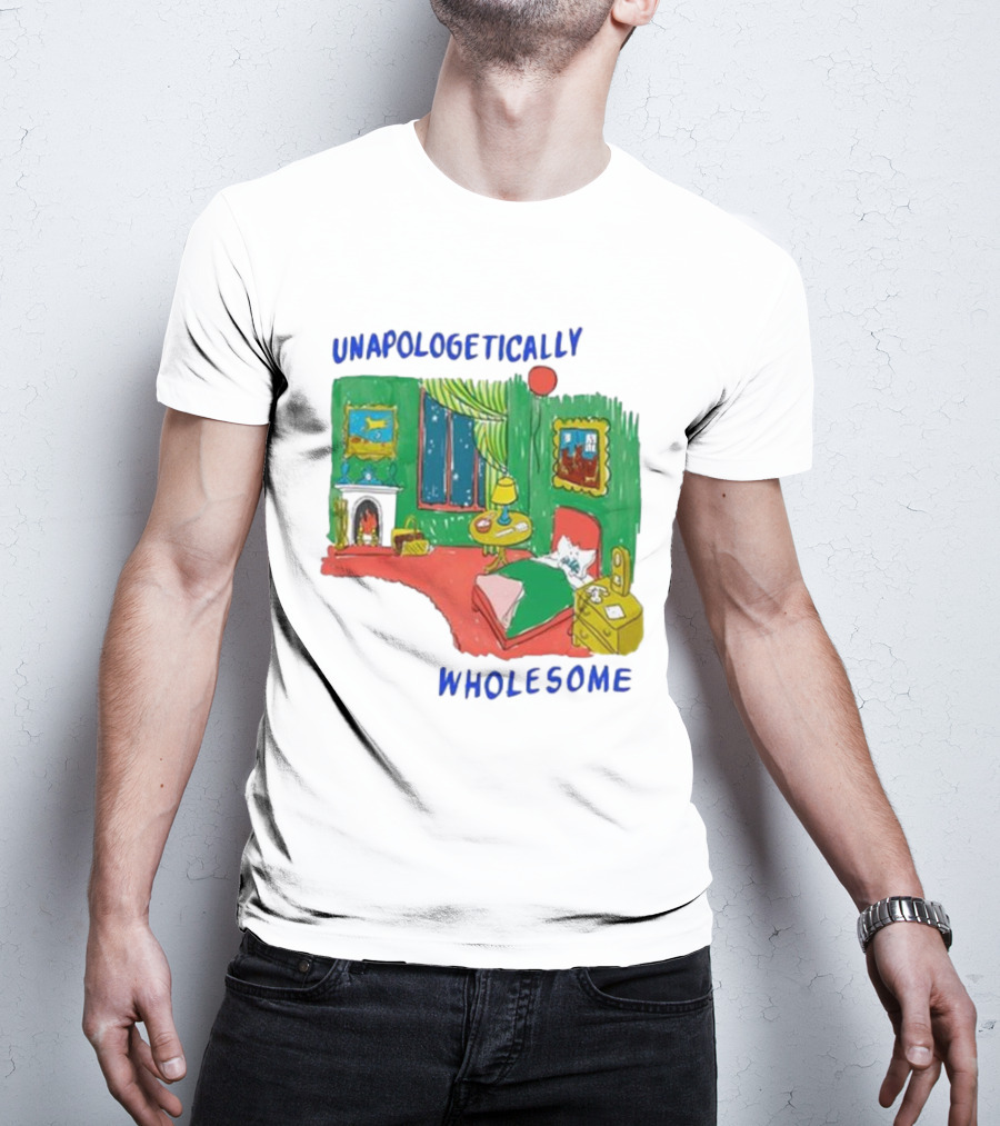 Unapologetically Wholesome Cozy Bedroom Scene T-Shirt