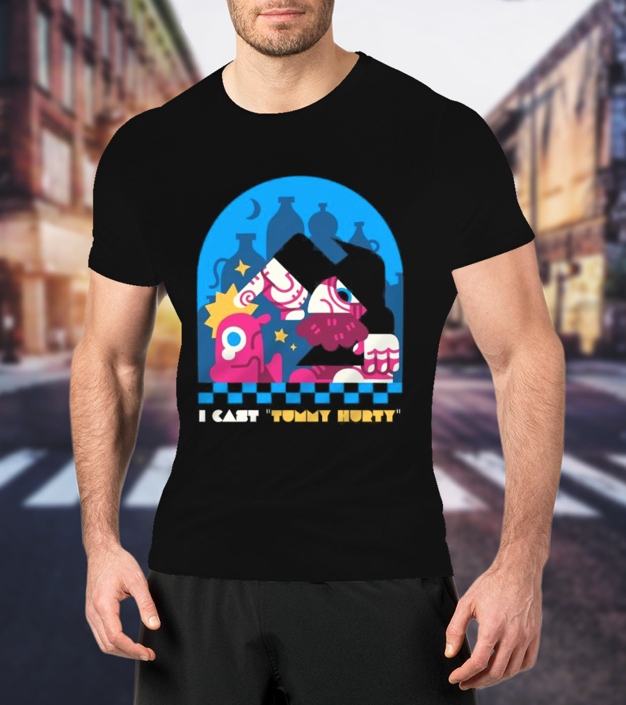 I Cast Tummy Hurty The Forbidden Spell Potion Bottles Stars T-Shirt