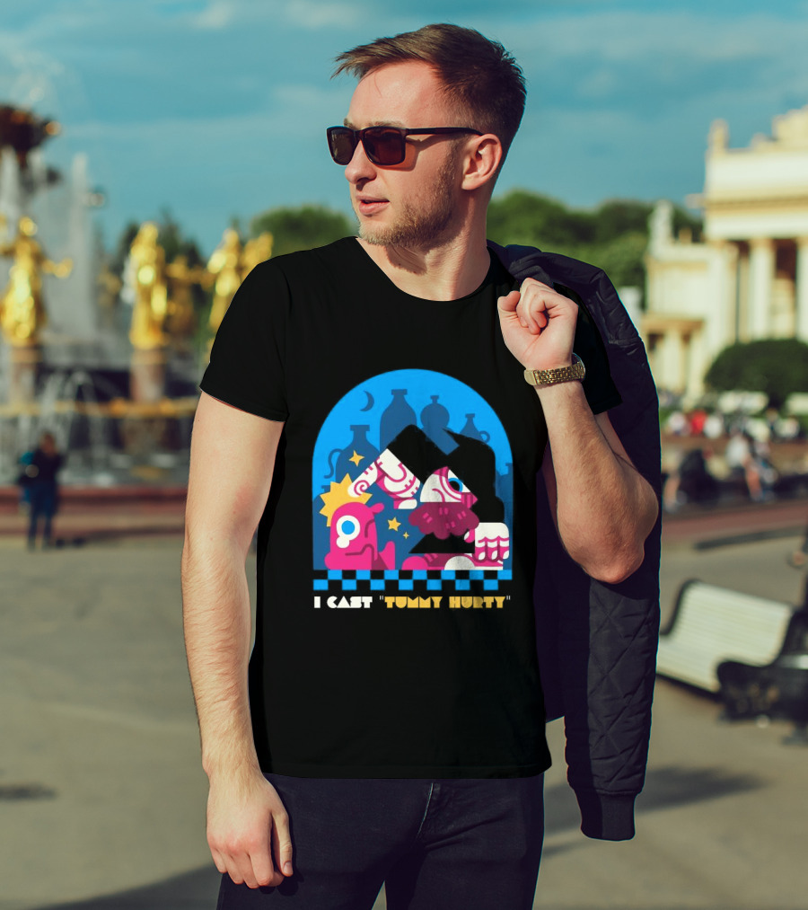I Cast Tummy Hurty The Forbidden Spell Potion Bottles Stars T-Shirt