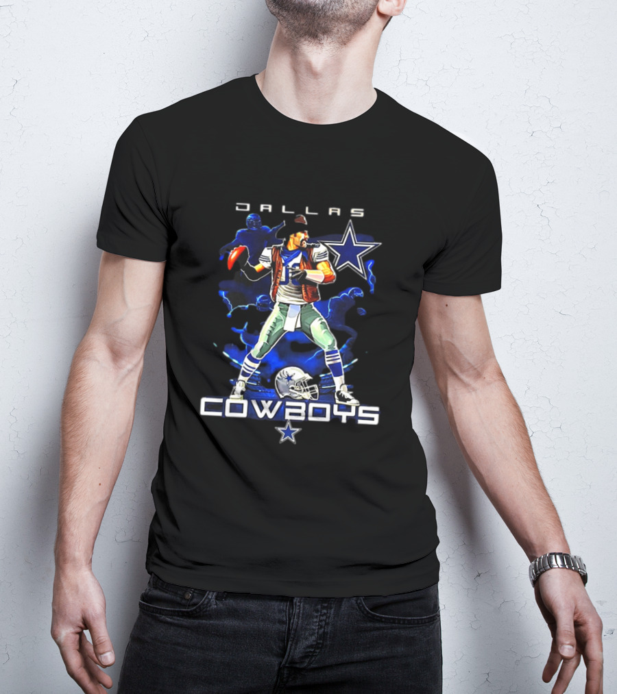 Dallas Cowboys NFL Football Player Graphic With Star T-Shirt