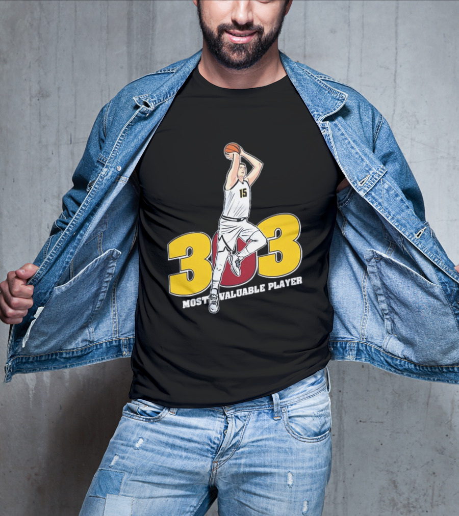 Nikola Jokic 303 Most Valuable Player Basketball 15 T-Shirt